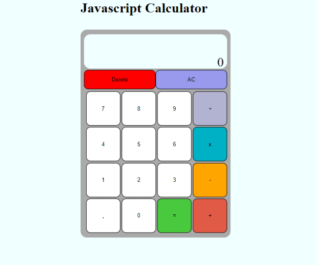 使用JavaScript寫一個(gè)完整的計(jì)算器效果圖