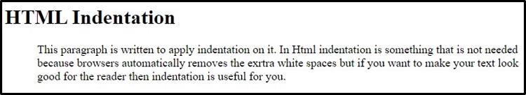 HTML 縮進